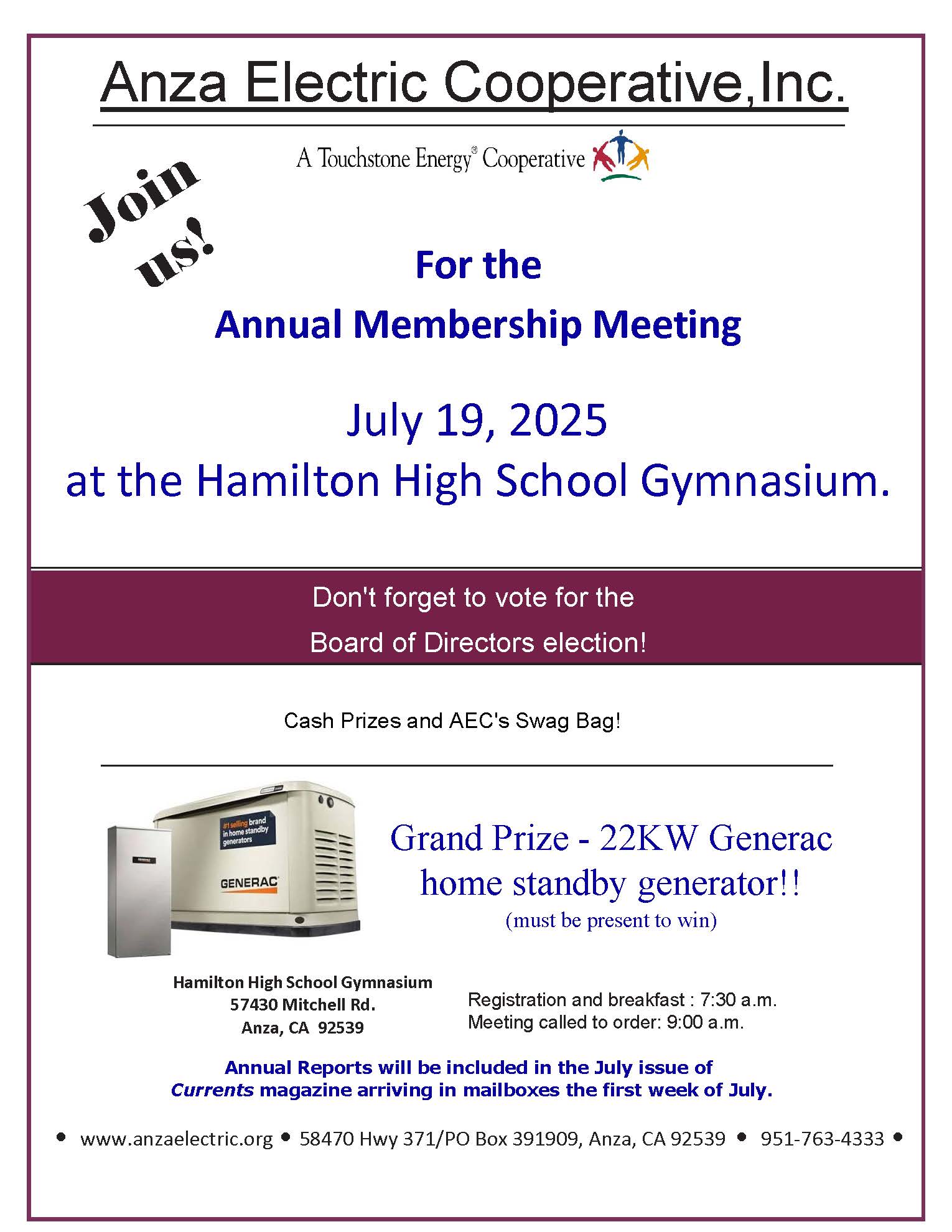 Annual Membership Meeting